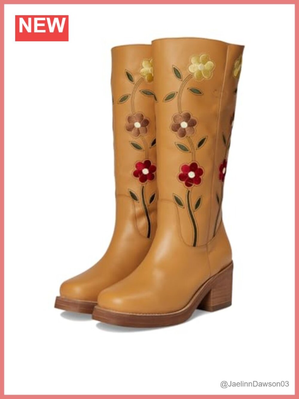 Leather Mid Calf Pull-On Equestrian Boots with Comfort Insole